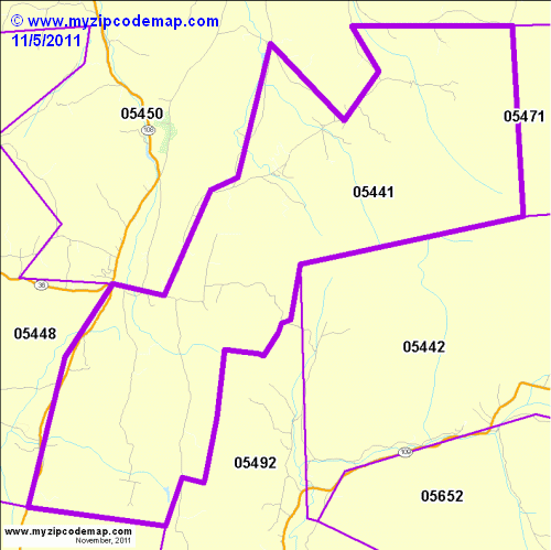 map of 05441