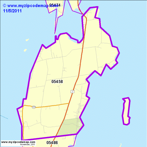 map of 05458