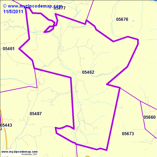 map of 05462
