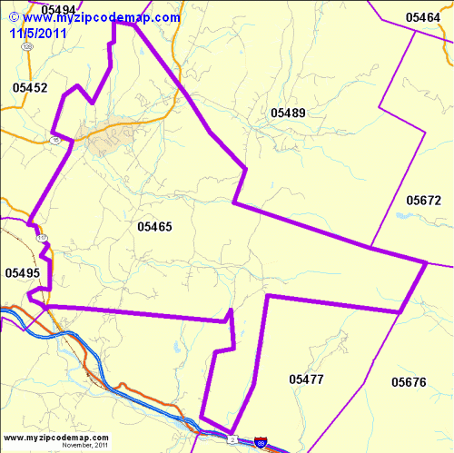map of 05465