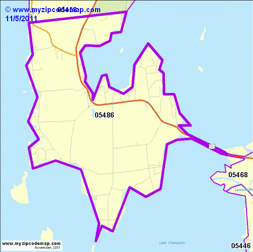 map of 05486