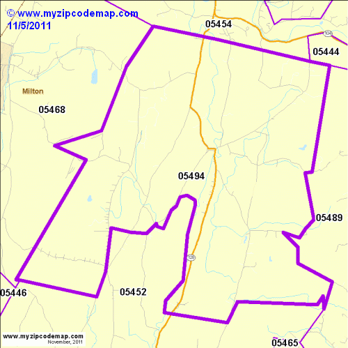 map of 05494
