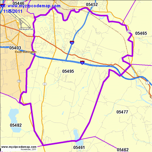 map of 05495