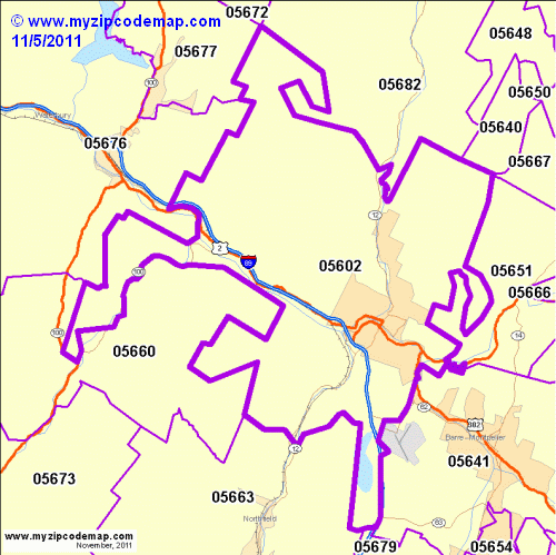 map of 05602