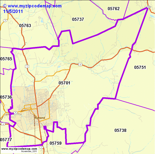 map of 05701