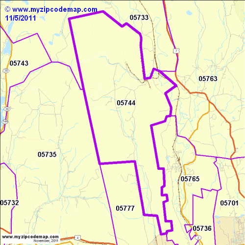 map of 05744