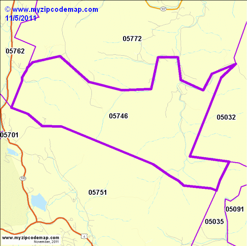 map of 05746