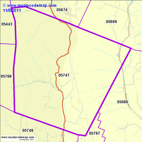 map of 05747