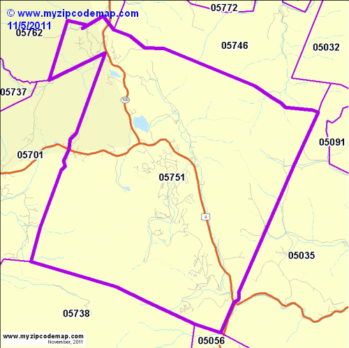 map of 05751