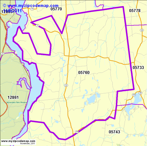 map of 05760