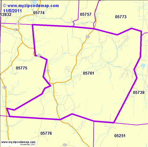 map of 05761
