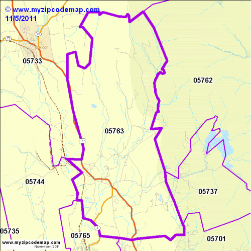 map of 05763