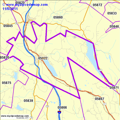 map of 05822