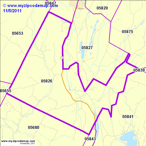 map of 05826