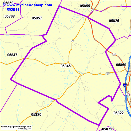 map of 05845