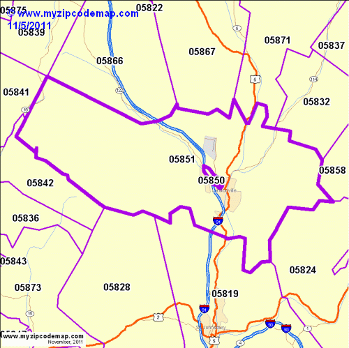 map of 05851