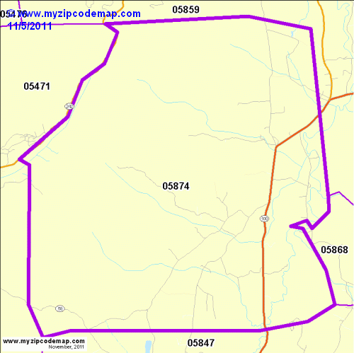 map of 05874