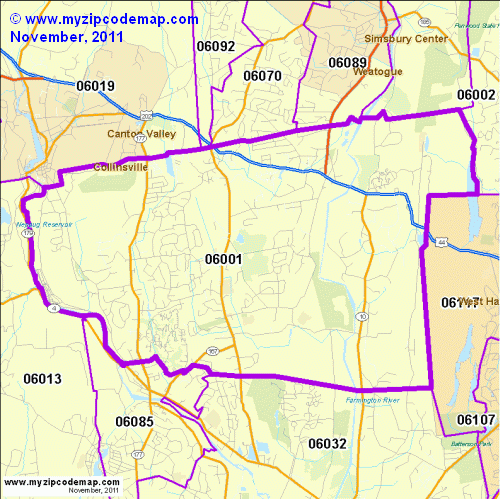 map of 06001