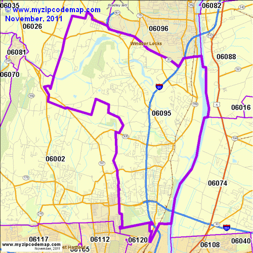 map of 06095