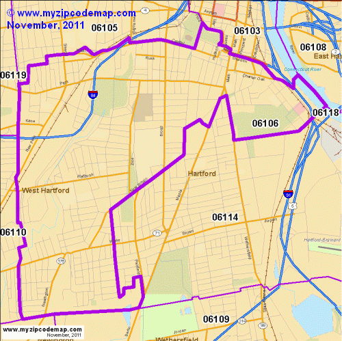 map of 06106