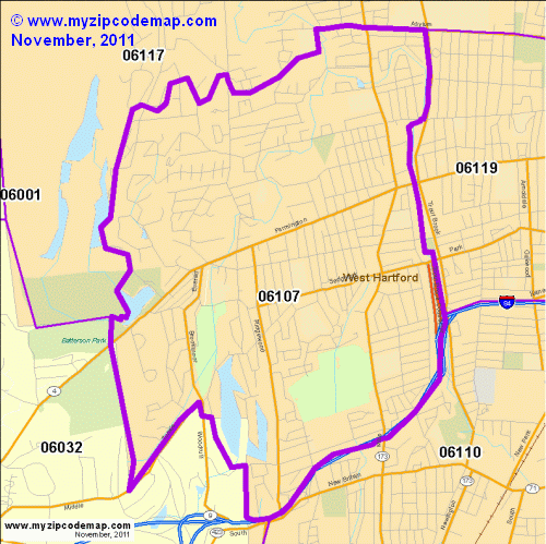 map of 06107