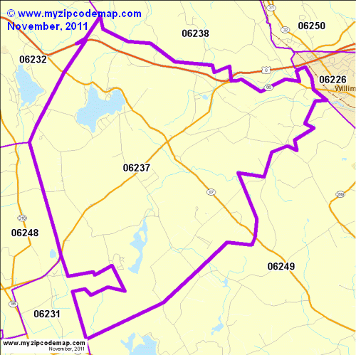 map of 06237