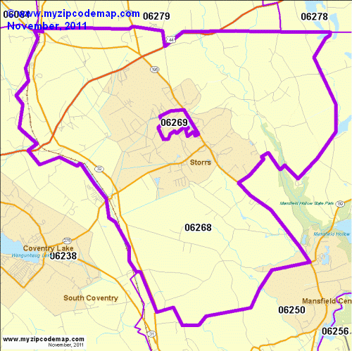 map of 06268