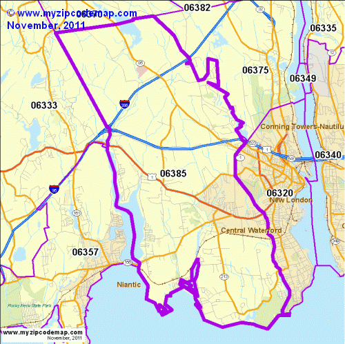 map of 06385