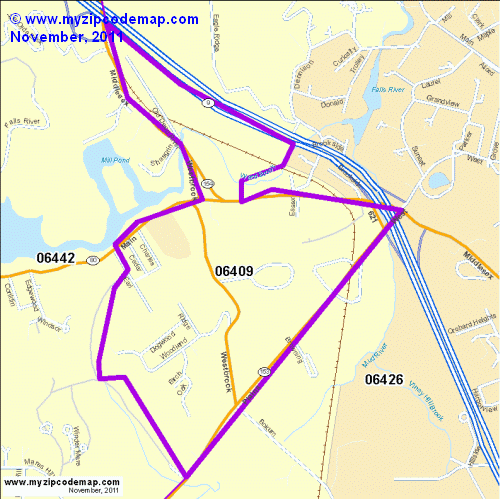 map of 06409