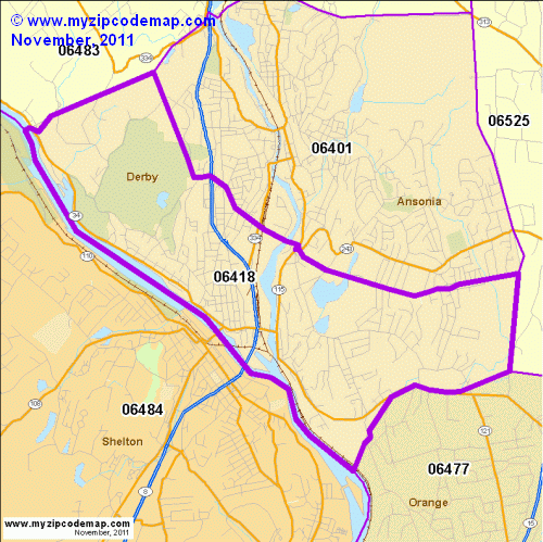 map of 06418
