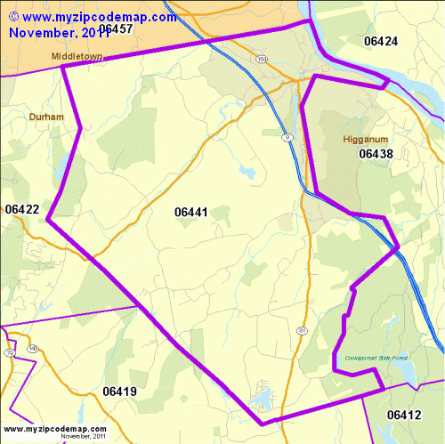 map of 06441