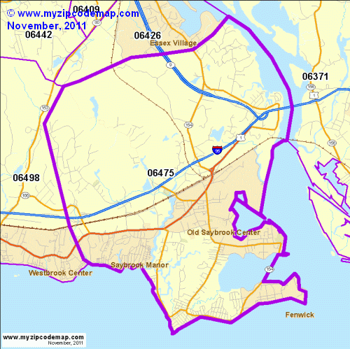 map of 06475