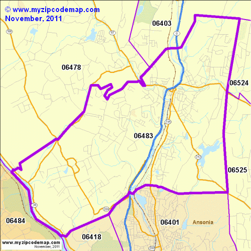 map of 06483