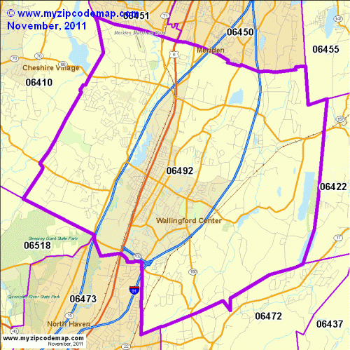 map of 06492
