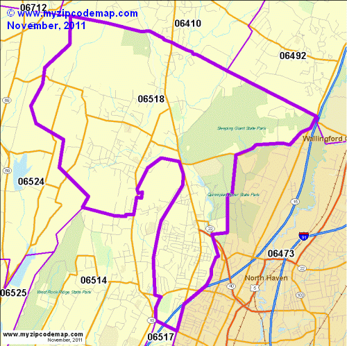 map of 06518