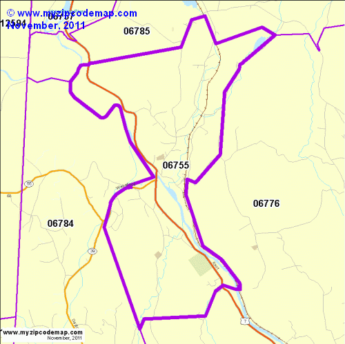 map of 06755