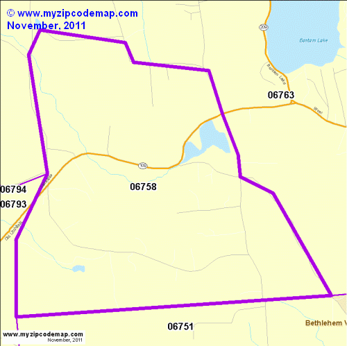 map of 06758