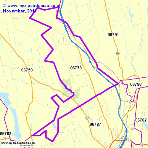 map of 06778
