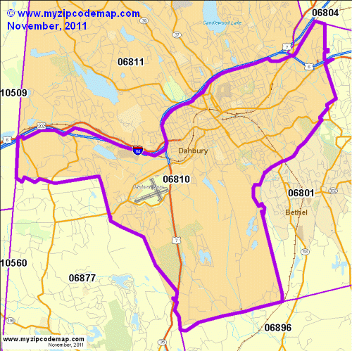 map of 06810