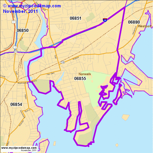 map of 06855