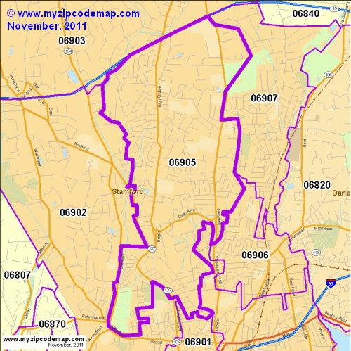 map of 06905
