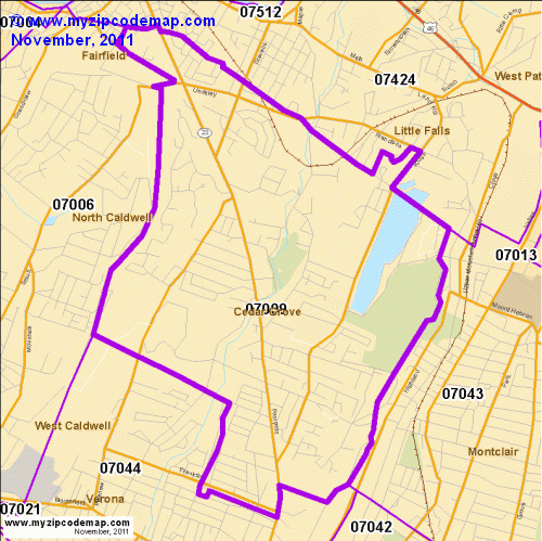map of 07009
