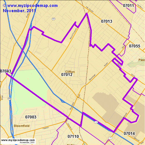 map of 07012