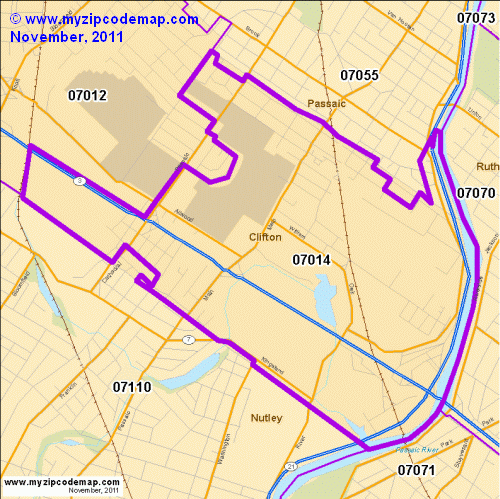 map of 07014