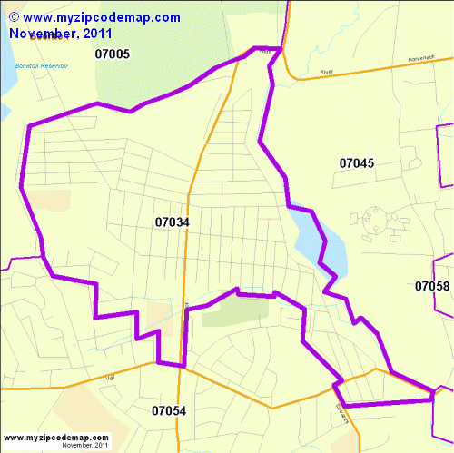 map of 07034