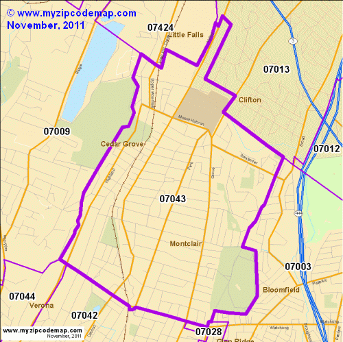 map of 07043
