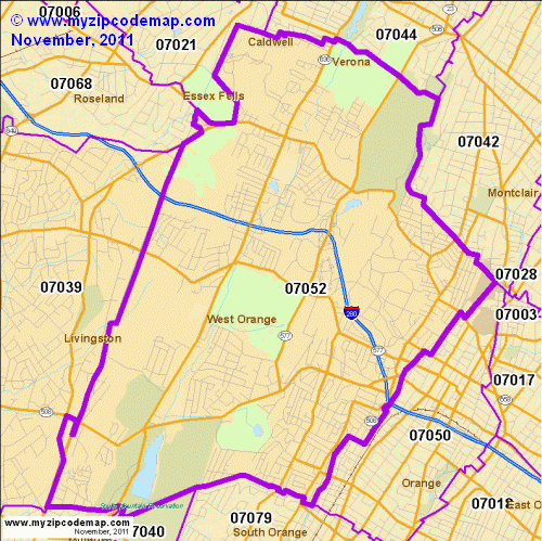 map of 07052