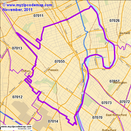 map of 07055