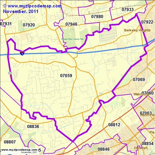 map of 07059