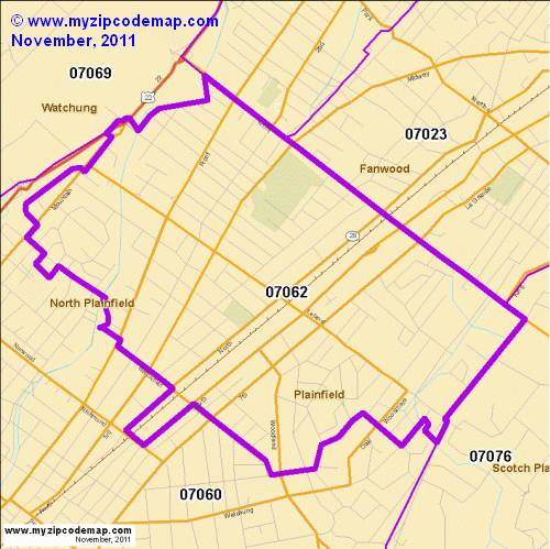 map of 07062